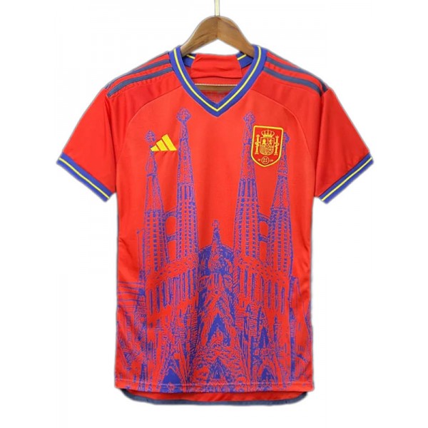 Spain maillot édition ville uniforme de football haut de maillot de football sportswear homme rouge 2024